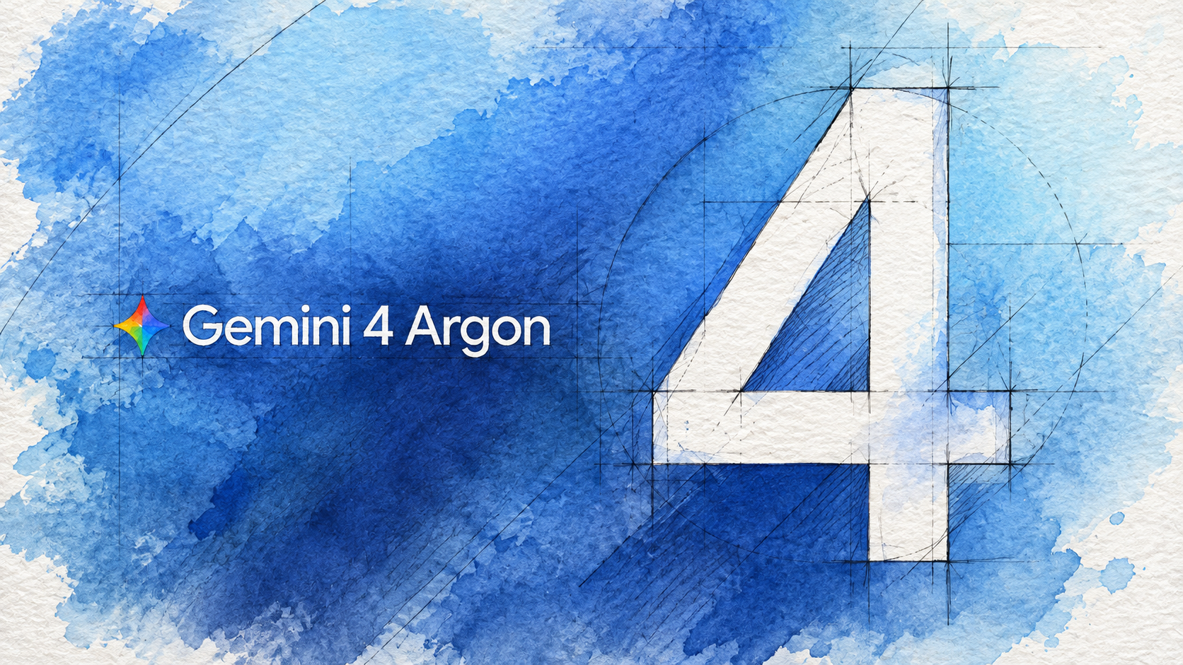 Key art oficial do lançamento Gemini 4 Argon pelo Google.